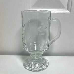 Princess House Heritage Collection Stemmed‎ Glasses with Handles Etched Glass bx